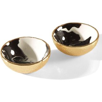 Lunares Bianco Nero Salt & Pepper Set in White at Nordstrom