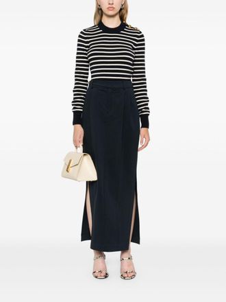 Brunello Cucinelli Womens Pleat-Detailing Pencil Skirt Aw24 W