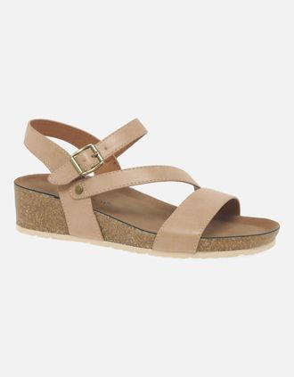 Lunar Womens Cluster Wedge Sandal - Brown - Size: 5