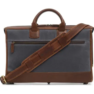 Korchmar Sawyer Slim Waxed Canvas Briefcase in Grey at Nordstrom