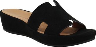L'Amour Des Pieds Catiana Platform Sandal in Black Suede at Nordstrom, Size 5.5