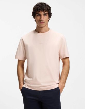 HUGO BOSS Mens BOSS Orange TChup Mens Crew Neck Small Logo T-Shirt - Open Pink 690 - Tan - Size: 42