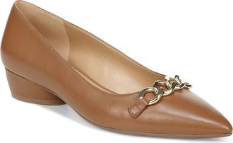 Naturalizer Becca Skimmer Pointed Toe Pump in English Tea Brown Leather at Nordstrom, Size 10.5