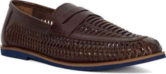 Dune London Mens BRESLEY Woven Loafers Size UK 8 Casual Shoes Brown
