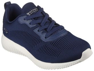 Skechers Sneaker SKECHERS BOBS SQUAD - TOUGH TALK, Damen, Gr. 35, blau (navy), Textil, Schuhe Sneaker, Schn&uuml;rschuh, Freizeitschuh, Trainingsschuh in Strick-Opt