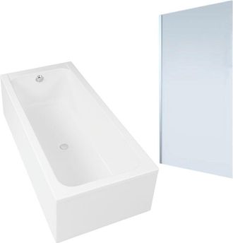 Duravit Ba&ntilde;era Derecha Duravit D-code 1700x700mm + Mampara De Ba&ntilde;era Izquierda Aurys Mist 1 Cromo