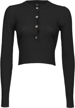 Pinko Stijlvolle Gebreide Top - Dames - Vesten - Zwart - XS - Truien & Vesten