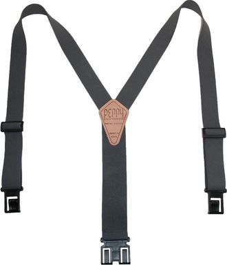 Perry Suspenders Mens Elastic 1.5 Inch Wide Hook End Braces, Gray