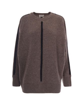 P.A.R.O.S.H. Light Greige Wool-Blend Sweater