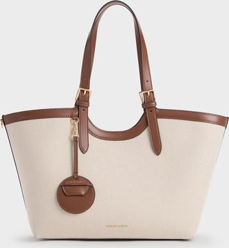 Charles & Keith XL Enola Canvas Tote Bag