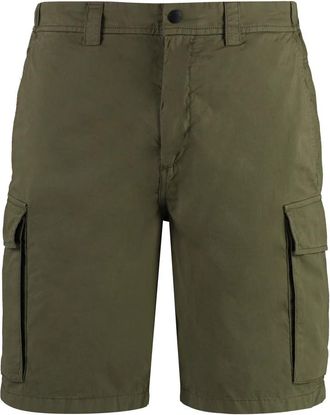 Woolrich Katoenen Bermuda Shorts - Heren - Korte Broeken - Groen - W35 - Katoen - Korte Broeken