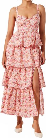 Astr Midsummer Dress In Pink Multi Floral
