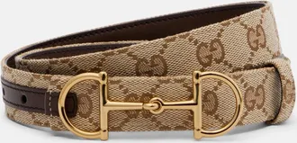 Gucci Horsebit GG Canvas belt
