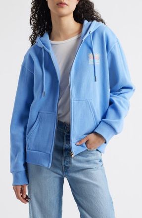 Rip Curl Aloha Zip-Up Fleece Hoodie in Cornflower Blue Haw at Nordstrom, Size Xx-Small