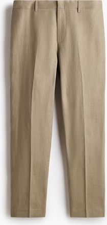 H&M Anzughose aus Leinen in Slim Fit - Green