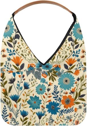 Generic Colorful Flowers Reusable Lightweight Grocery Bags - Foldable Into Compact Pouch, Washable & Sturdy, Multipurpose for Shopping and Travel