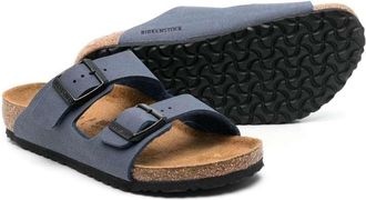 Birkenstock Boys Sandals Arizona Ecoleather Navy Blue Birkoflor