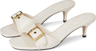 Coach Margot Sandals High Womens Heels Chalk : 9.5 M, Leather