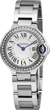 Cartier Pre-owned Cartier Ballon Bleu De Cartier Diamond Opaline Dial Ladies Watch W4BB0015