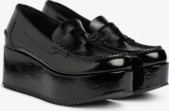 Pedro Garcia Platform loafer in black naplack with platflorm | Nusa | Fall winter 25 | PEDRO GARCIA