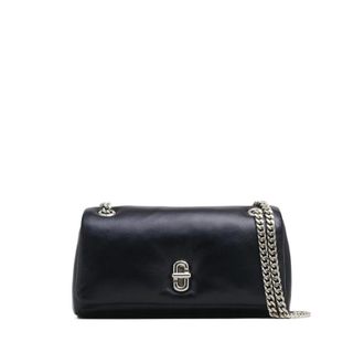 Marc Jacobs J Marc Foldover Schoudertas - Dames - Schoudertassen - Zwart - ONE Size - Leer - Tassen
