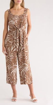 Connected Tie Waist Jumpsuit in Mocha at Nordstrom Rack, Size 14
