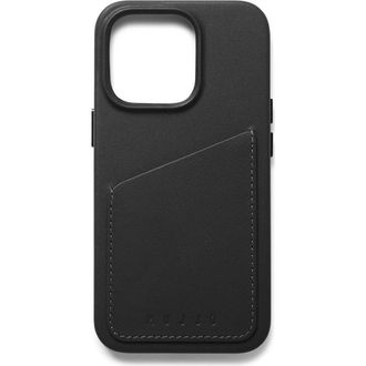 Mujjo Full Leather MagSafe Wallet Case for iPhone 14 Pro in Black at Nordstrom