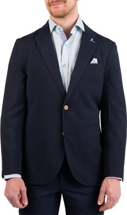 Tailorbyrd Textured Stripe Seersucker Sport Coat in Navy at Nordstrom Rack, Size 38 Regular