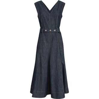 Brunello Cucinelli Twill flared dress in Denim at Nordstrom, Size 3X-Large Eu
