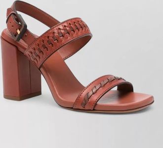 Zimmermann slingback sandals block heel woven straps