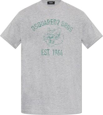 Dsquared2 Heather Grey Crew Neck T-Shirt