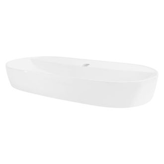 ML Design Lavamanos ovalado de ba&ntilde;o lavabo encimera o pared blanco moderno