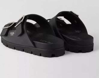 Prada leather double-strap sandals