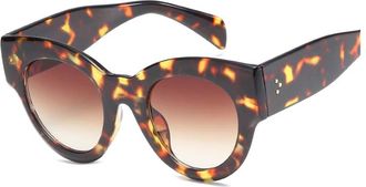 Generic Cat Eye Retro Large Frame For Womens Sunglasses, Outdoor Holiday Sunshade Decorative Glasses (Color : G, Size : Medium)