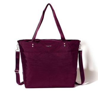 Baggallini Womens Large Carryall Tote Bag with Crossbody Strap