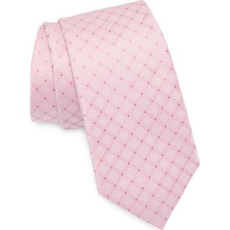 Calvin Klein Mary Grid Tie in Pink at Nordstrom Rack