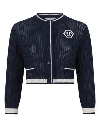 Philipp Plein Knitted Cardigan Hexagon Hexagon
