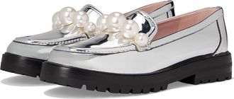 Kate Spade New York Posh Pearl Loafer Womens Shoes Silver : 5.5 M, Leather