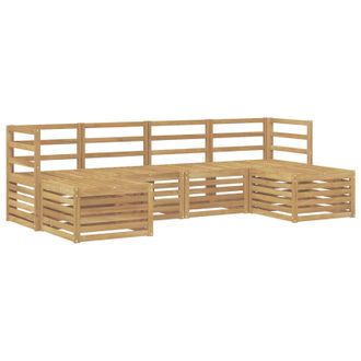 vidaXL Juegos De Sof&aacute;s 6 Pcs Blanco Madera De Acacia S&oacute;lida Vidaxl
