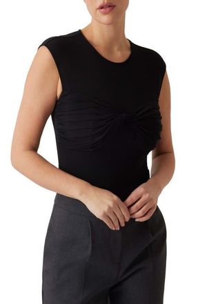 Marciano Amelia Twist Front Top in Black-Black at Nordstrom, Size X-Small