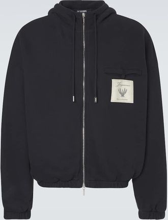 Jacquemus Torneo cotton fleece zip-up hoodie