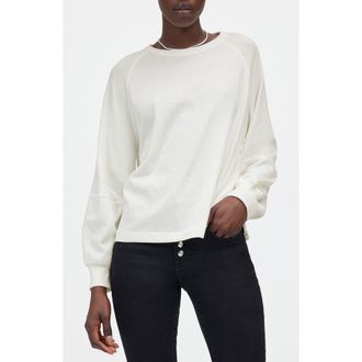 Madewell Relaxed Long Sleeve Raglan T-Shirt in Eyelet White at Nordstrom Rack, Size X-Large