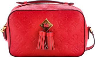 Louis Vuitton Red Monogram Empreinte Leather Saintonge (Authentic Pre-Loved)