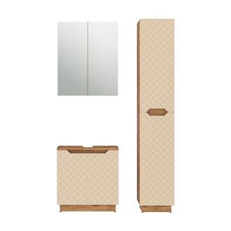 Vicco Juego De Muebles De Ba&ntilde;o De 3 Piezas Lotta, Cachemira, 3 Piezas, Vicco