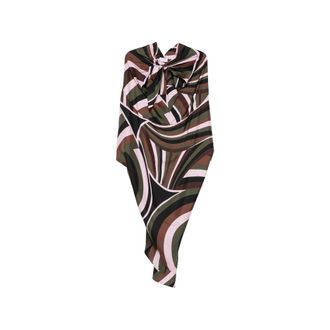 Pucci Iride-print Asymmetric Midi Dress