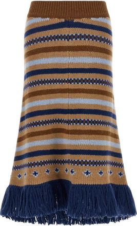 Alanui Sweet Winter Longuette Rok - Dames - Midirokken - Veelkleurig - S - Wol - Rokken