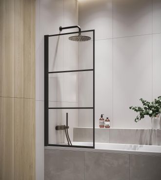 Badplaats Mampara De Ba&ntilde;o Berkan 60 X 140 Cm - Negro - Mampara De Ba&ntilde;o Gir