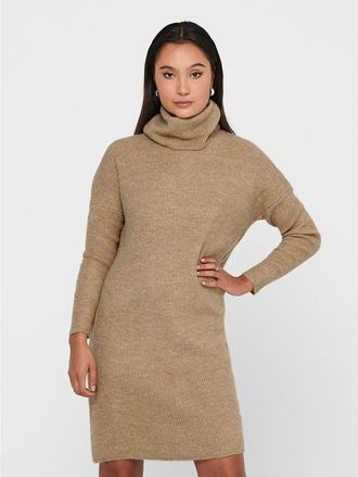 Only Trui-jurk met rolkraag in grof tricot
