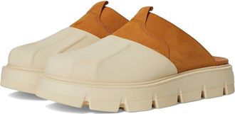 Sorel Rein Cbtm Clog Womens Slippers Bleached Ceramic/Canyon Gold : 7.5 B - Medium, Leather