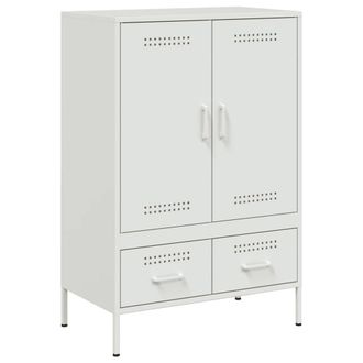 Berkfield Home Highboard White 68x39x101.5 cm Steel